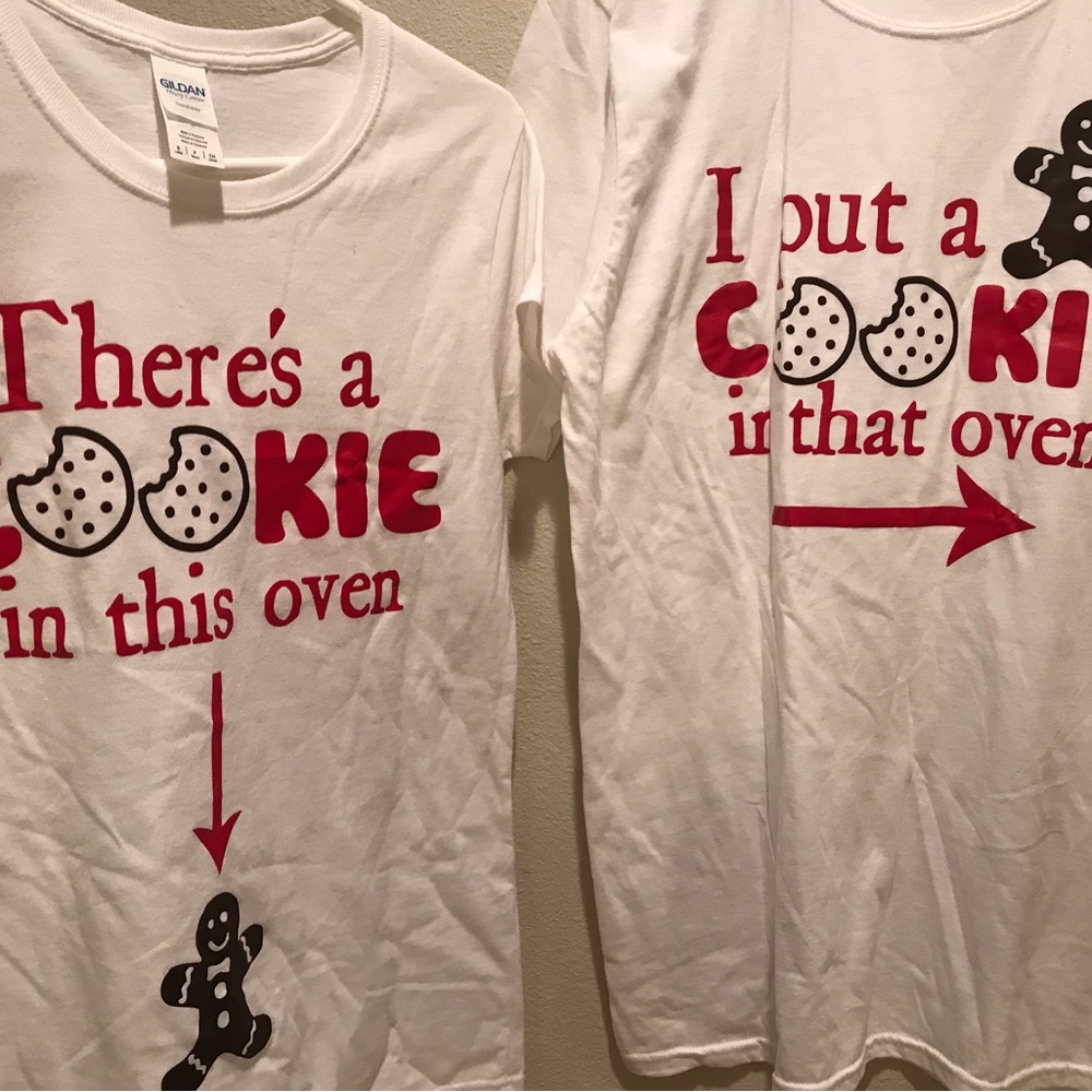 Couples Pregnancy Announcement Shirts | Set of 2 short sleeve shirts